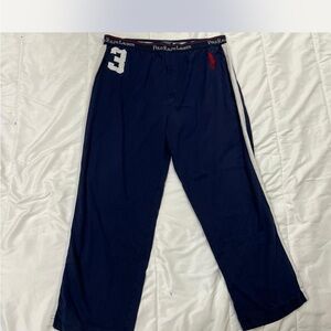 Polo by Ralph Lauren Men's Blue Joggers with White Accents